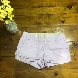 J. Crew 100% Cotton Broken-In Lilac Chino Shorts